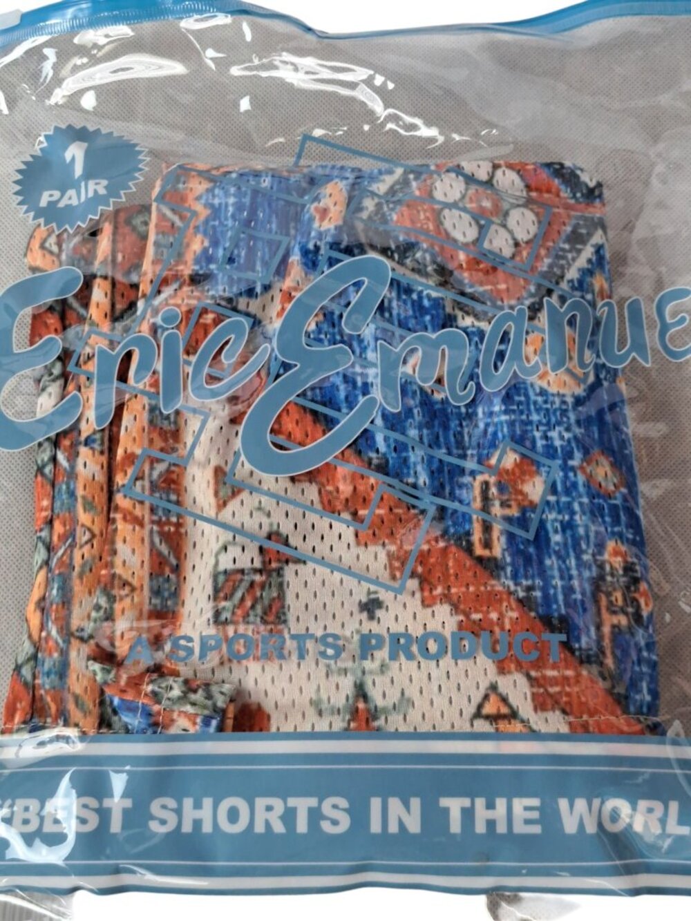 Eric Emanuel EE Basic Rug Print Shorts Multicolor Size X-Large in packaging